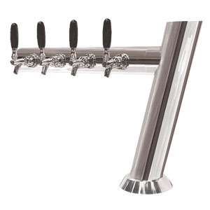 Zenith Draft Beer Tower 4 Faucet - Chrome Finish