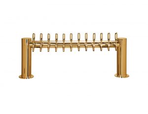 Metro "H" Draft Beer Tower 12 Faucet PVD Brass Finish