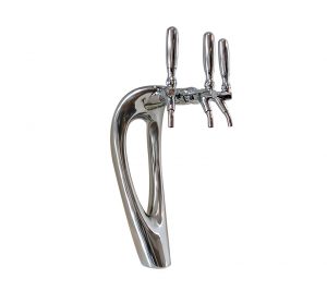 Mystique Draft Beer Tower - 3 Faucets - Chrome Finish