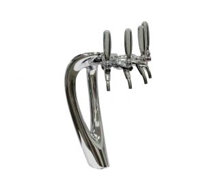 Mystique Draft Beer Tower - 4 Faucets - Chrome Finish