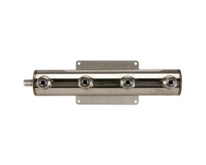 4-Way Beer Manifold - One Barb Fitting - Stainless Steel