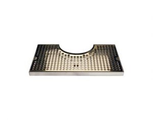 12"L x 7"W - Surface Mount with Cut-Out Drip Tray - PVD-Brass - No Drain