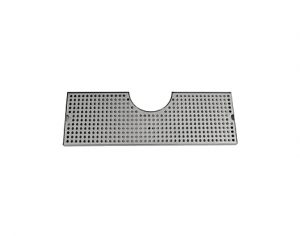 34" Cut-Out Surface Mount Drip Tray with Drain - 4" Column